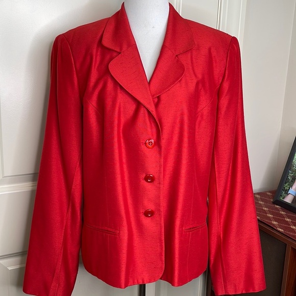 Worthington Red Blazer 14 - Picture 3 of 17